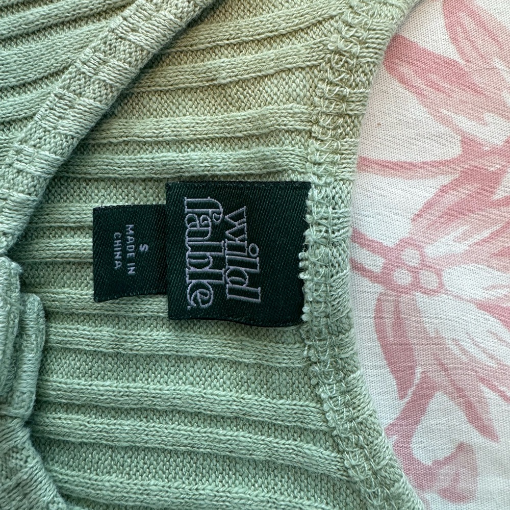 Wild Fable Sage Ribbed Tank Top - Picture 2 of 3